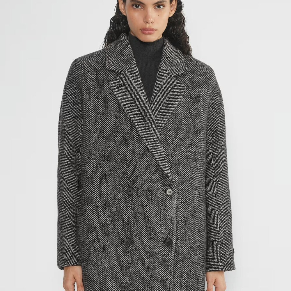 Artizia Slouch Coat (Wool Cashmere Blend) Herringbone